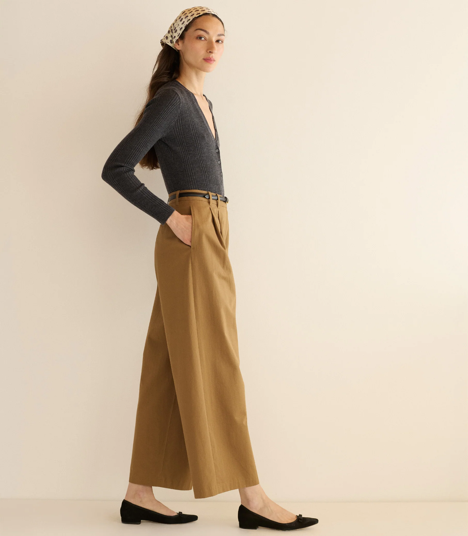ALBANIE TOP -- CHARCOAL GREY - Image 4