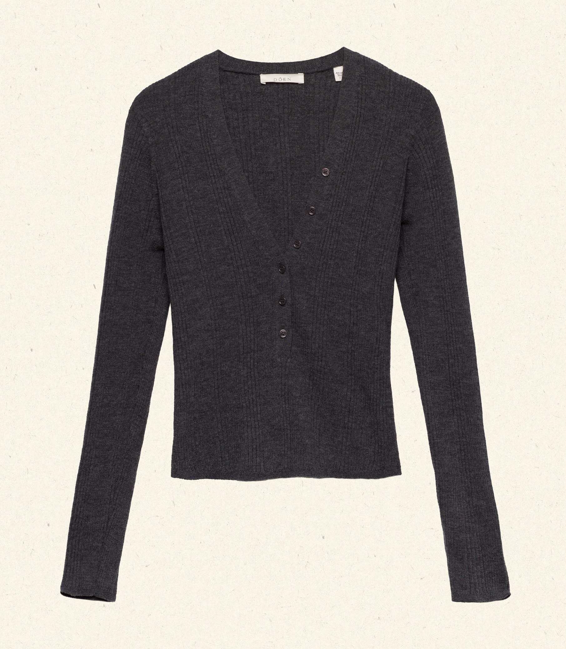 ALBANIE TOP -- CHARCOAL GREY - Image 5