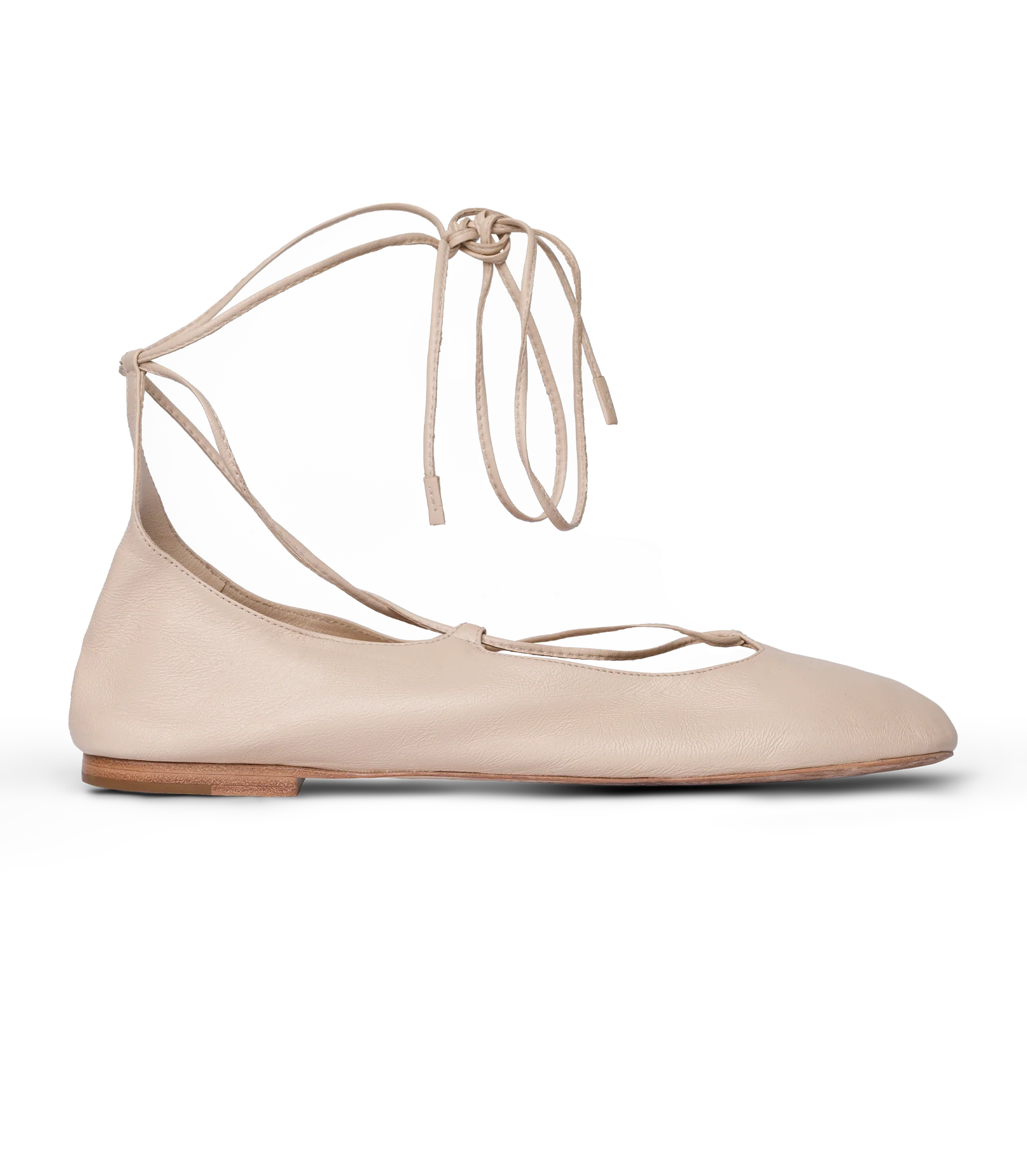 ALORA TIE FLAT -- NUDE NAPPA - Image 6