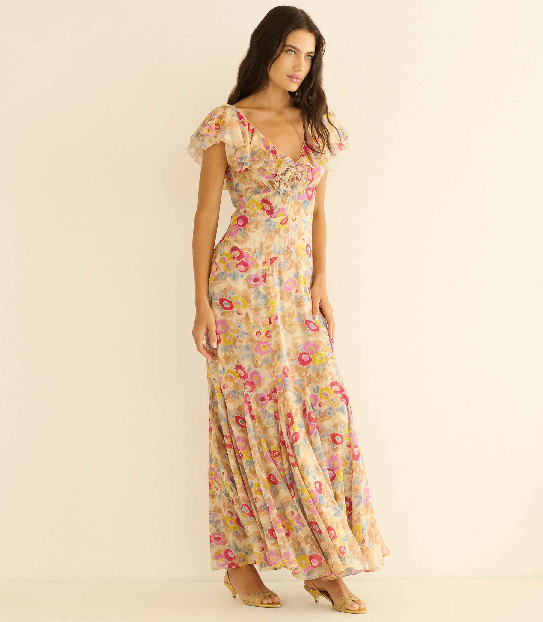 AMERELLE DRESS -- JARDIN DE CAMELIAS