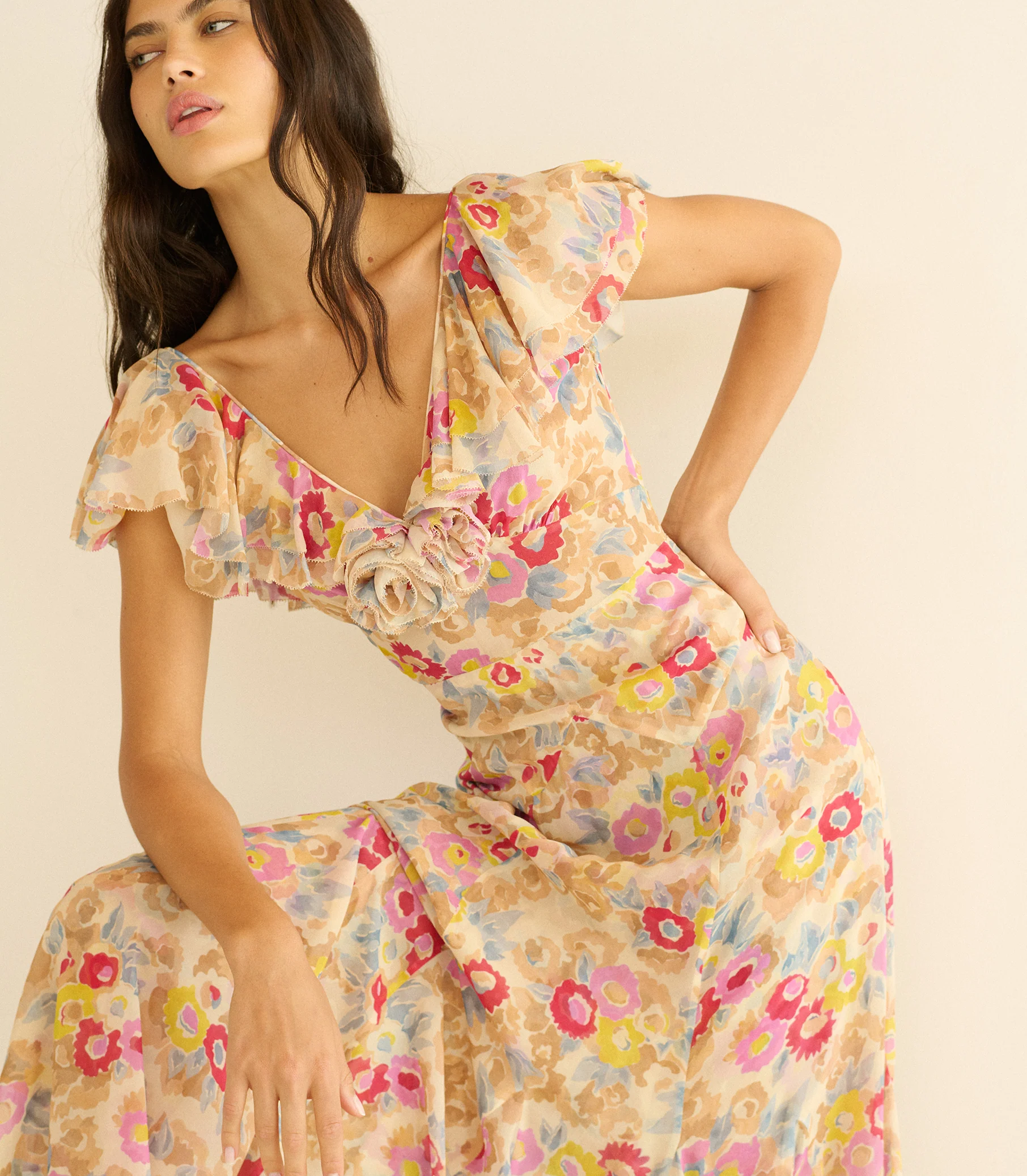 AMERELLE DRESS -- JARDIN DE CAMELIAS - Image 2