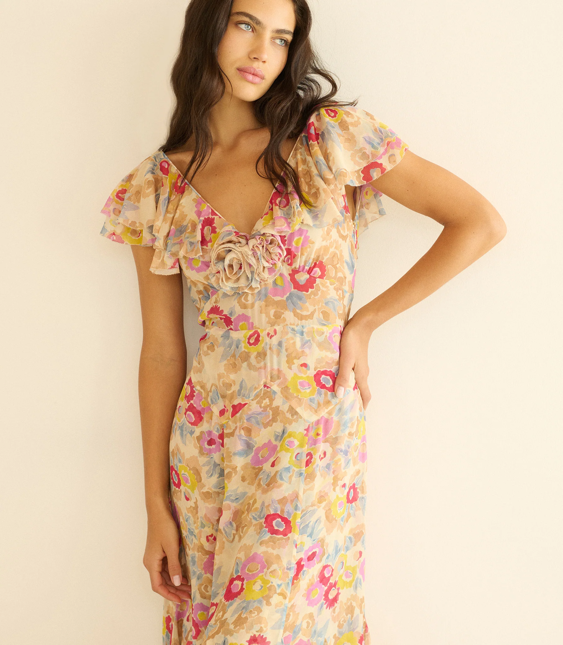 AMERELLE DRESS -- JARDIN DE CAMELIAS - Image 3