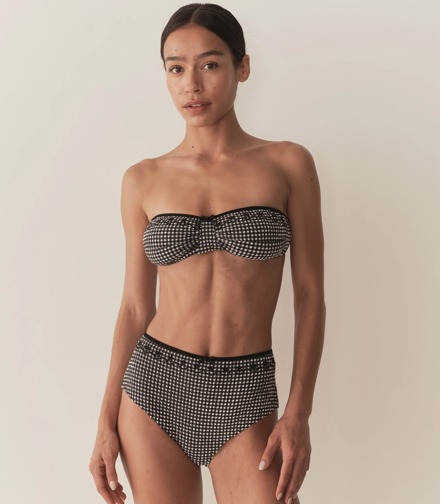 AZELINE BIKINI TOP -- LA MADDALENA GINGHAM - Image 7