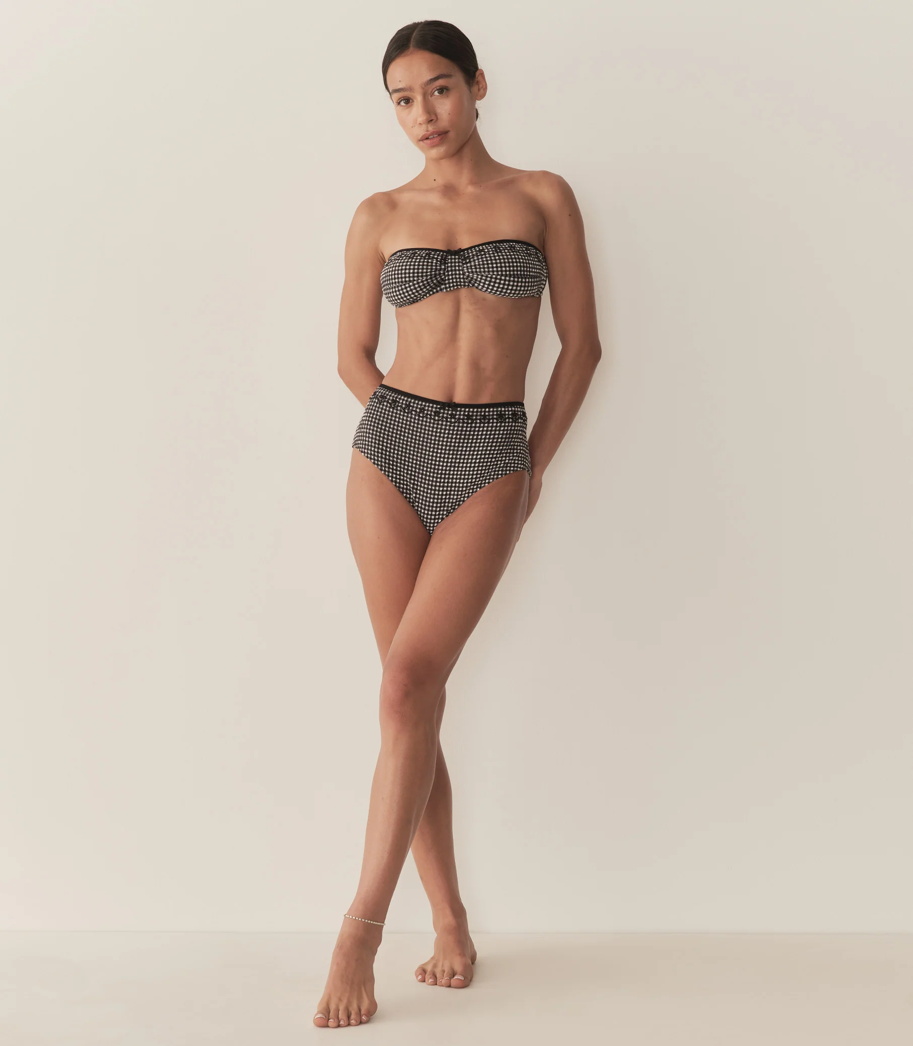 AZELINE BIKINI TOP -- LA MADDALENA GINGHAM - Image 8