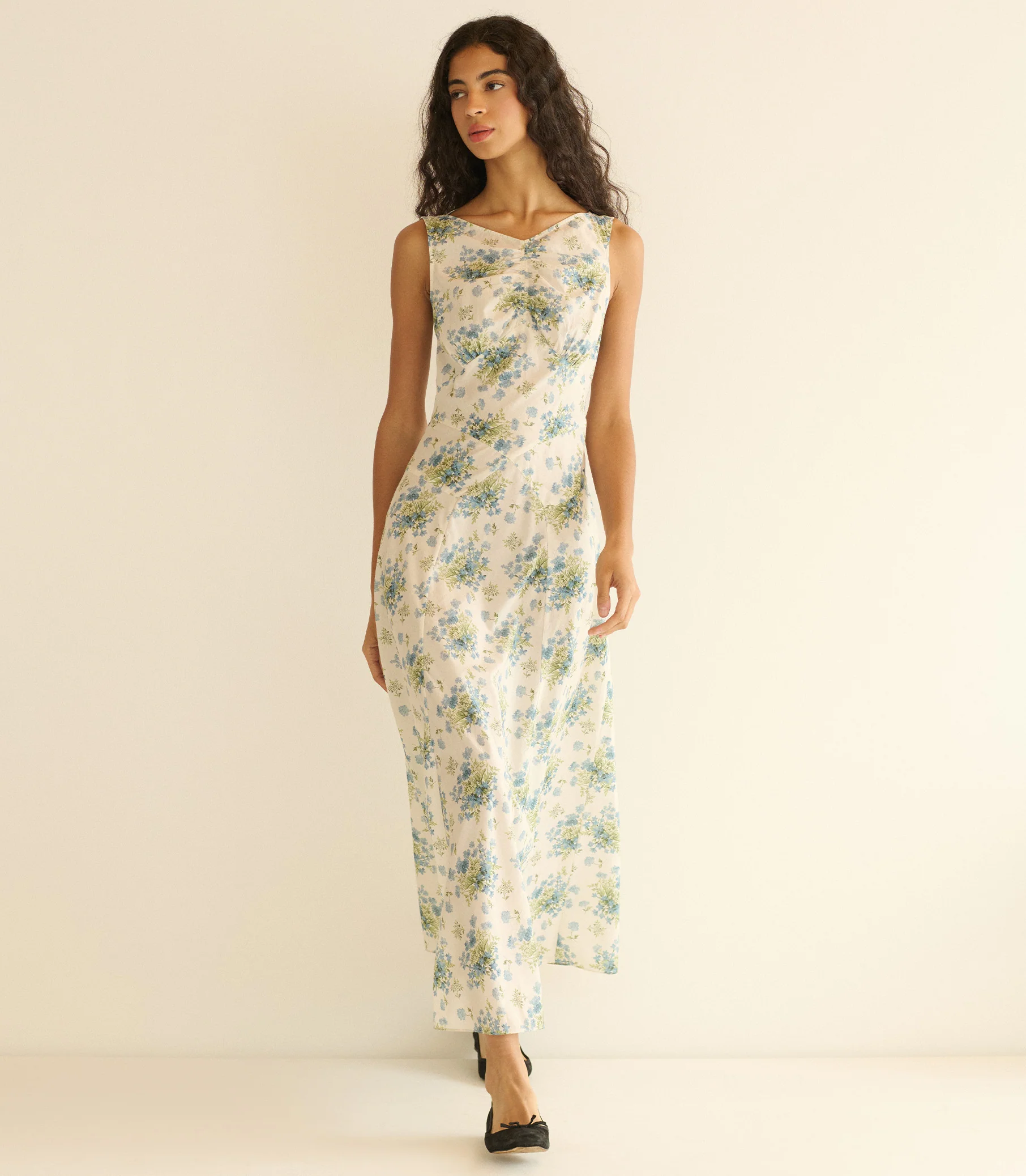 BRUNA DRESS -- CREME LANTANA FLORAL - Image 4