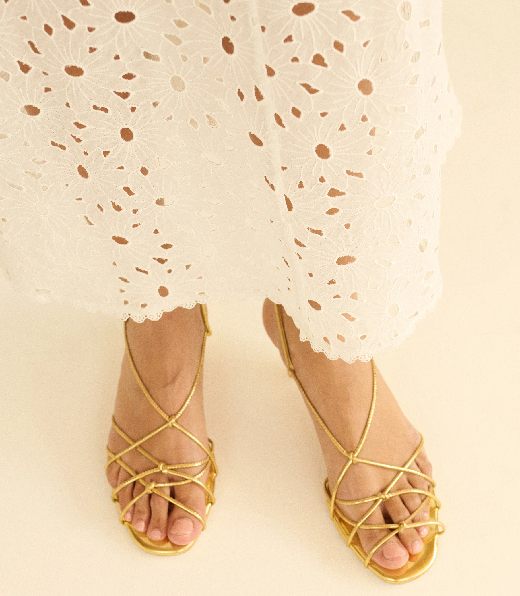 COMPORTA SANDAL -- BRASS FOIL LEATHER - Image 2