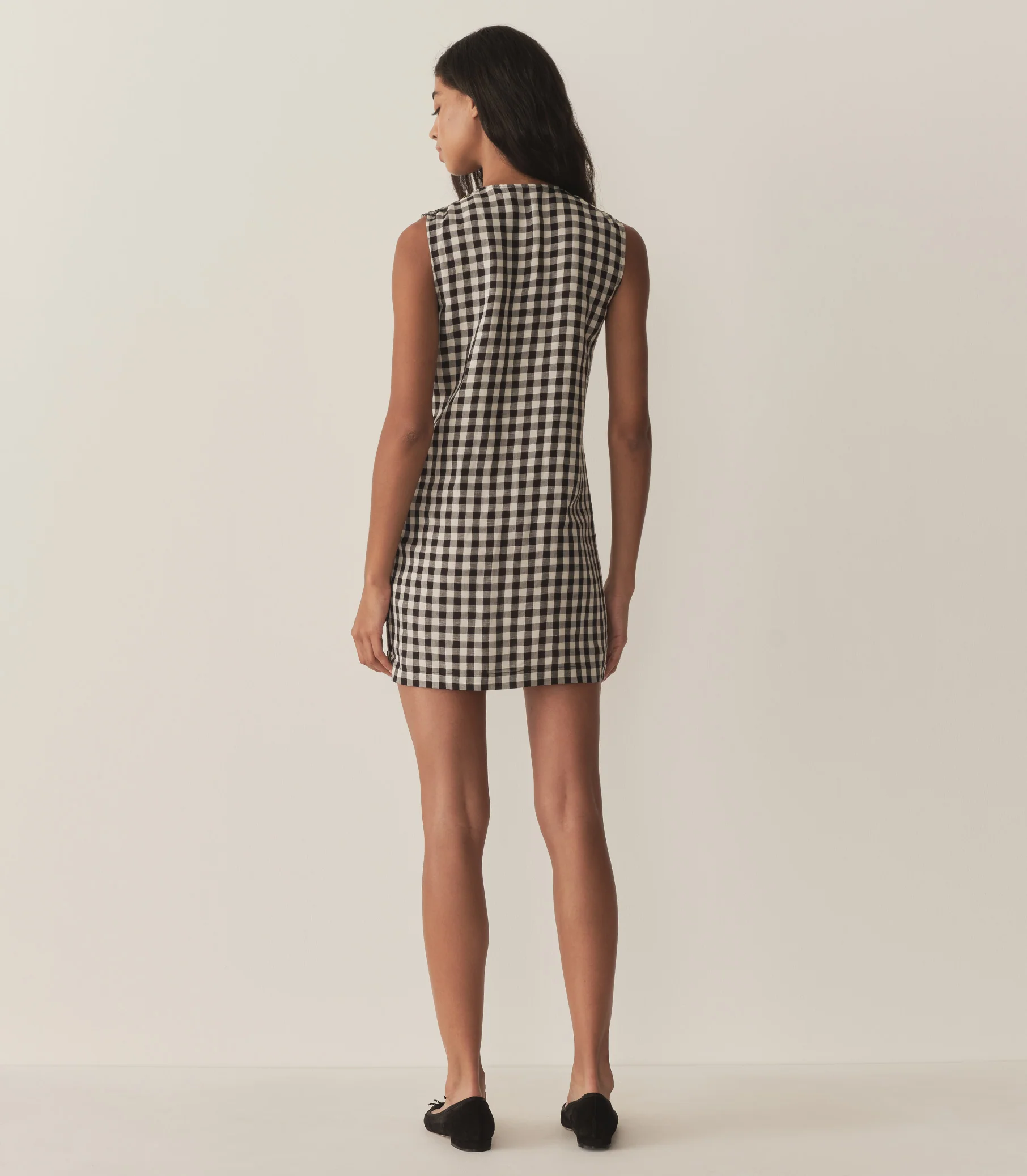CORALIE DRESS -- BLACK MARILYN GINGHAM - Image 5