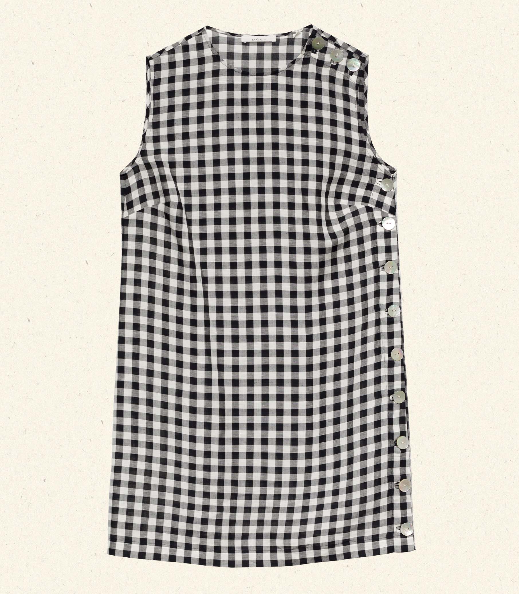 CORALIE DRESS -- BLACK MARILYN GINGHAM - Image 6