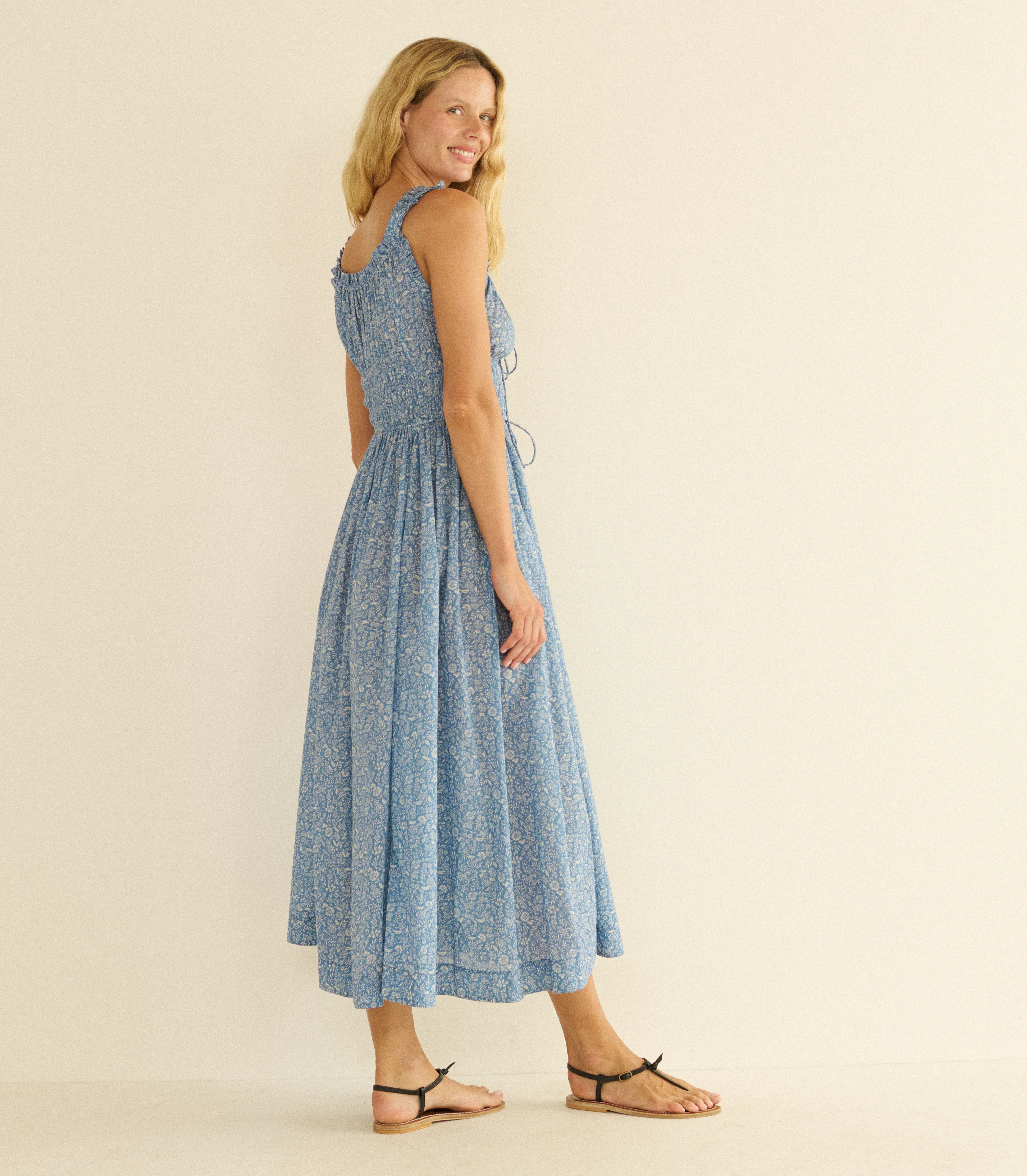 EMMARETTA DRESS -- BLUE GARDEN BLOOM - Image 5