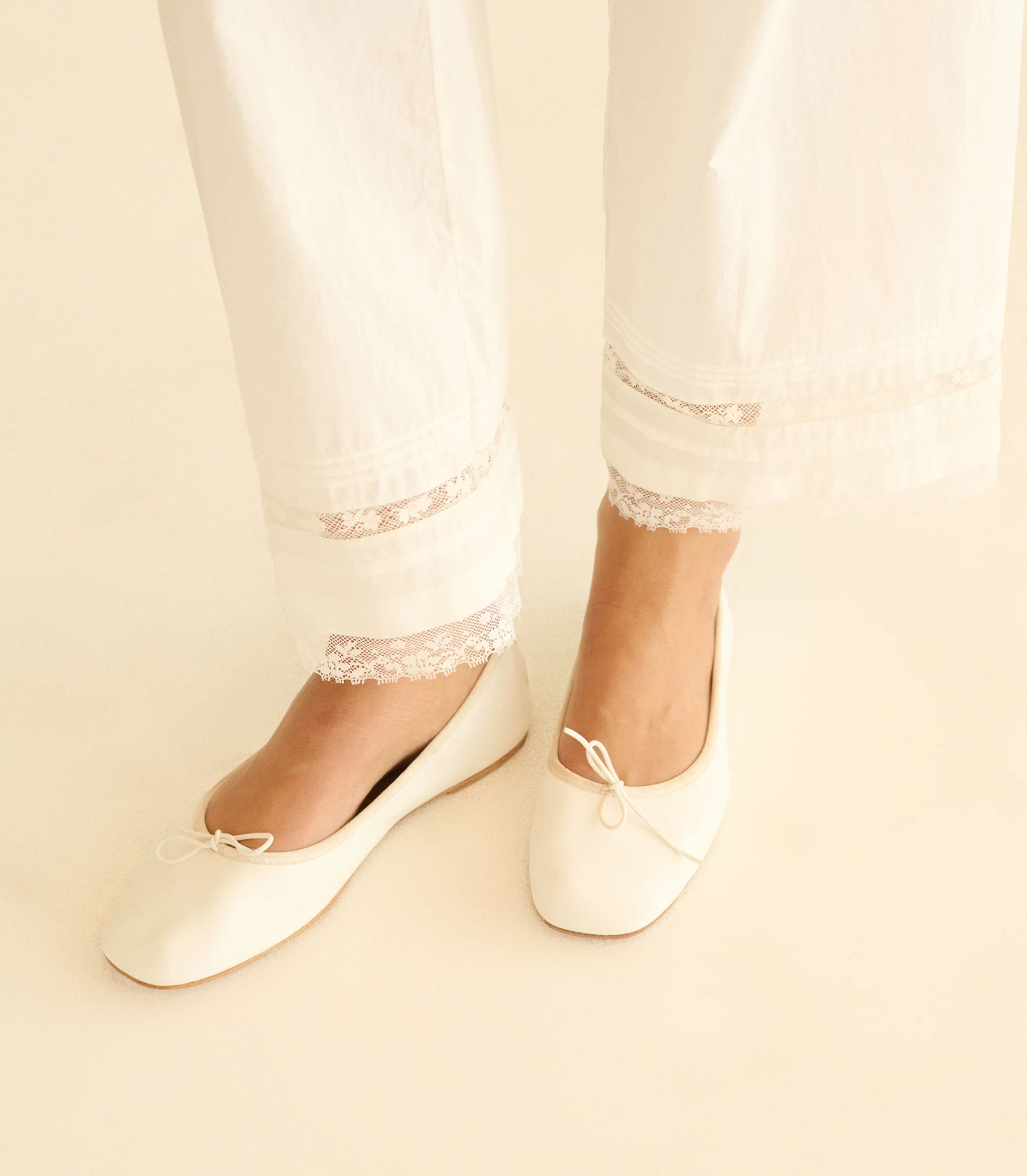 FIFI BALLET FLAT -- WHITE NAPPA - Image 2