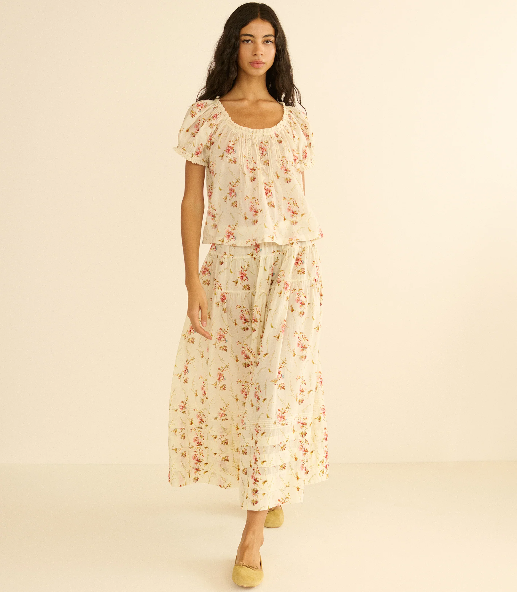 FREDERICA TOP -- BLANC PRAIRIE ROSE - Image 4