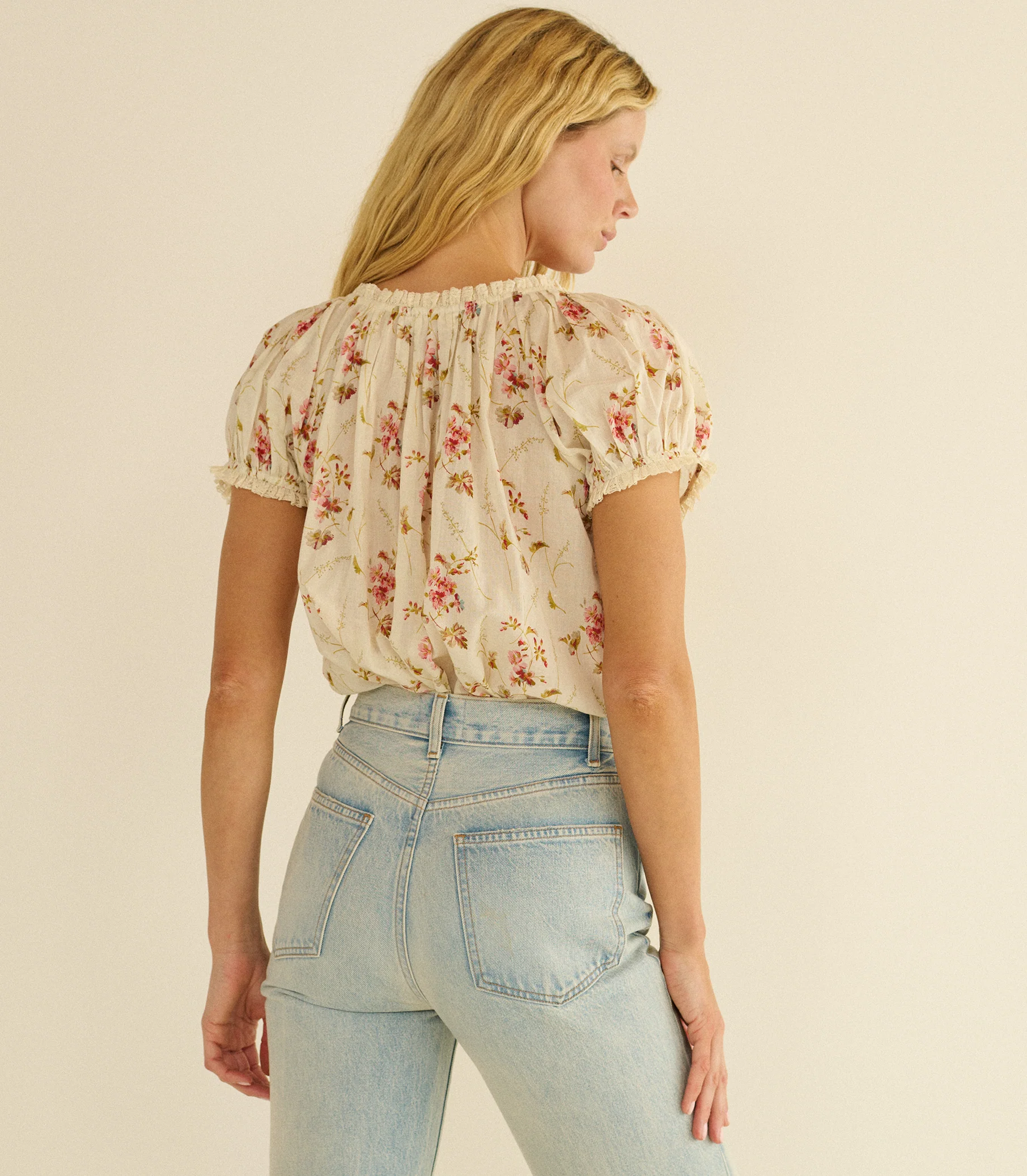 FREDERICA TOP -- BLANC PRAIRIE ROSE - Image 7