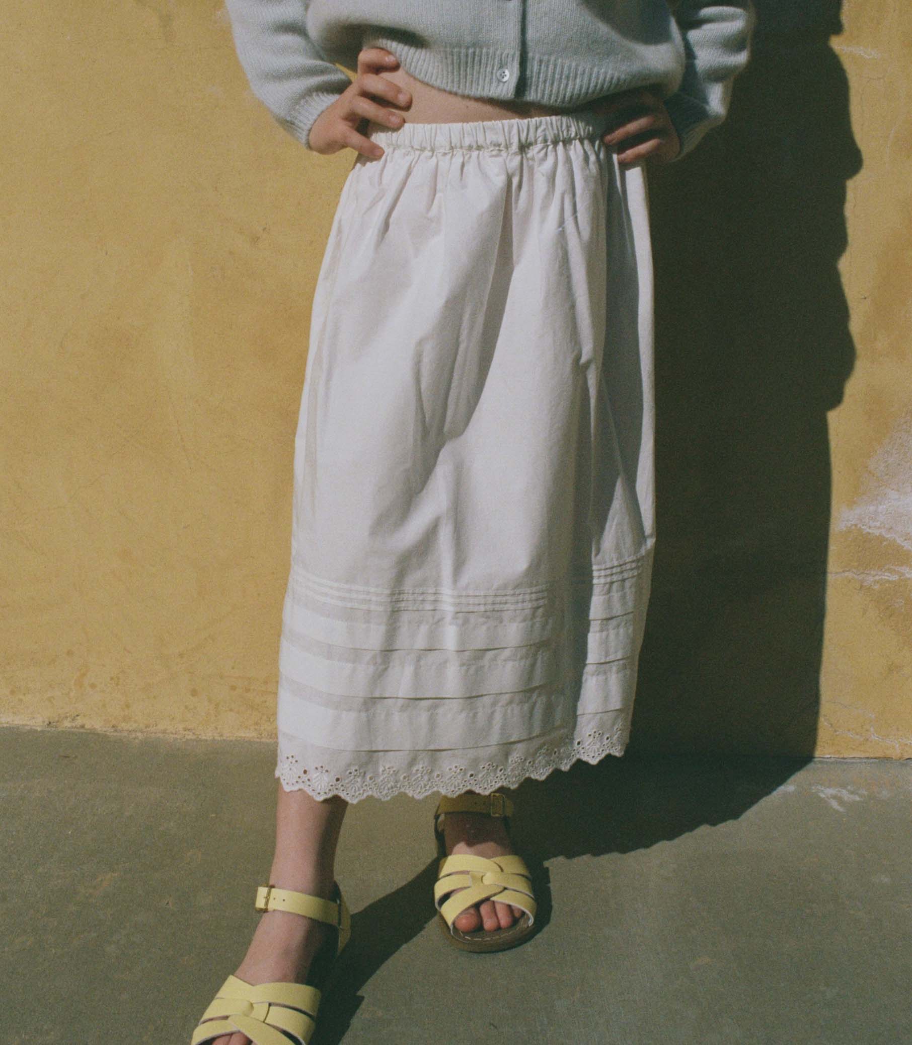 LITTLE SEBASTIANE MIDI SKIRT -- SALT - Image 2