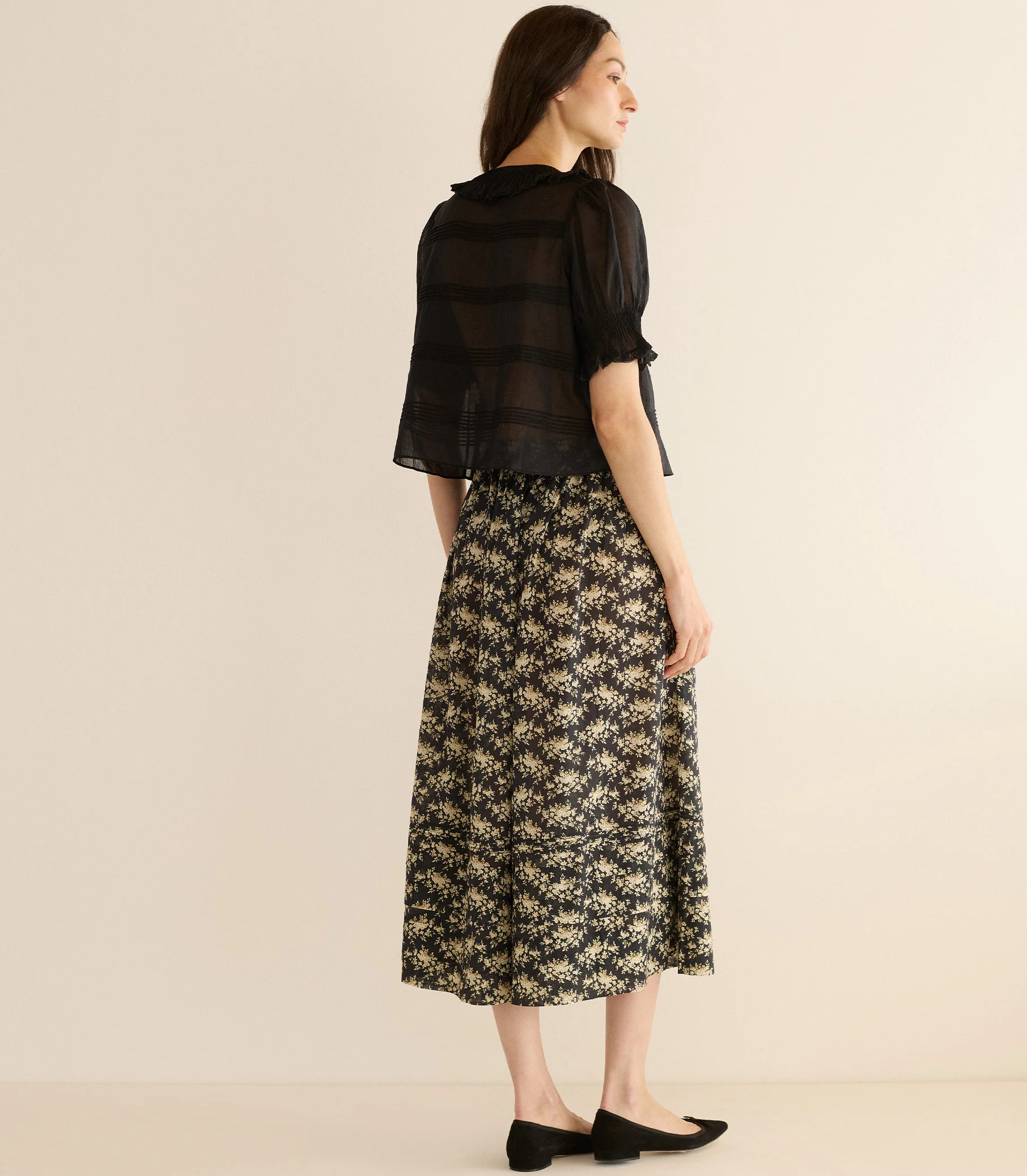 MARCIE SKIRT -- NOIR ROSIER FLORAL - Image 6