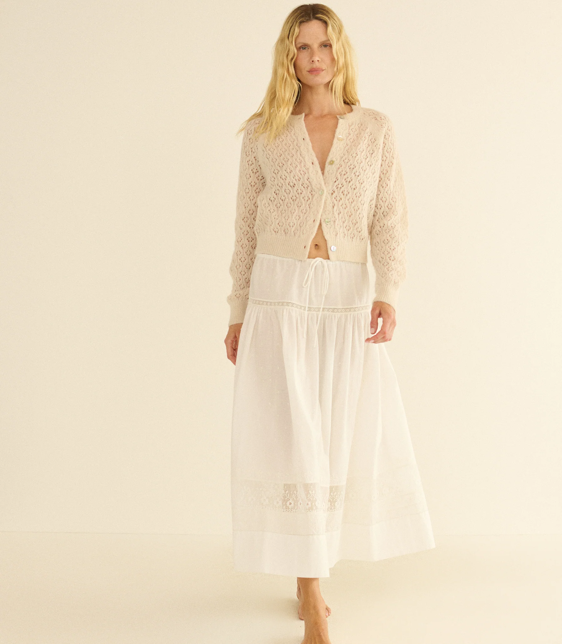 PETRA POINTELLE CARDIGAN -- HEATHER DOGWOOD - Image 3