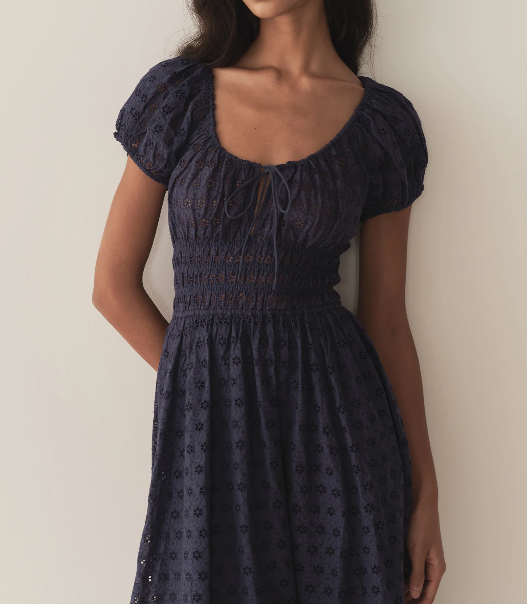 QUINN DRESS -- ADRIATIC EYELET