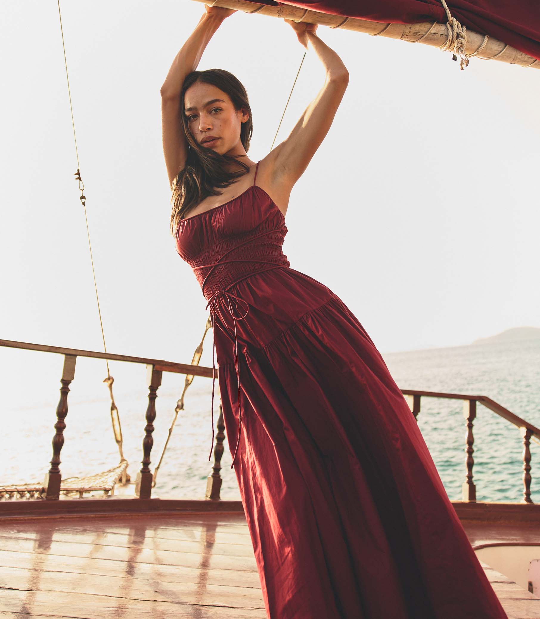 SAFIA DRESS -- DEEP RUBY - Image 3