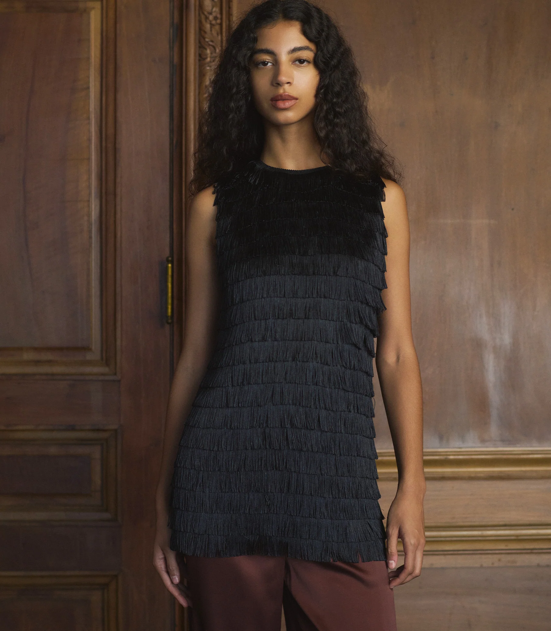 SOIREE TUNIC TOP -- BLACK - Image 8